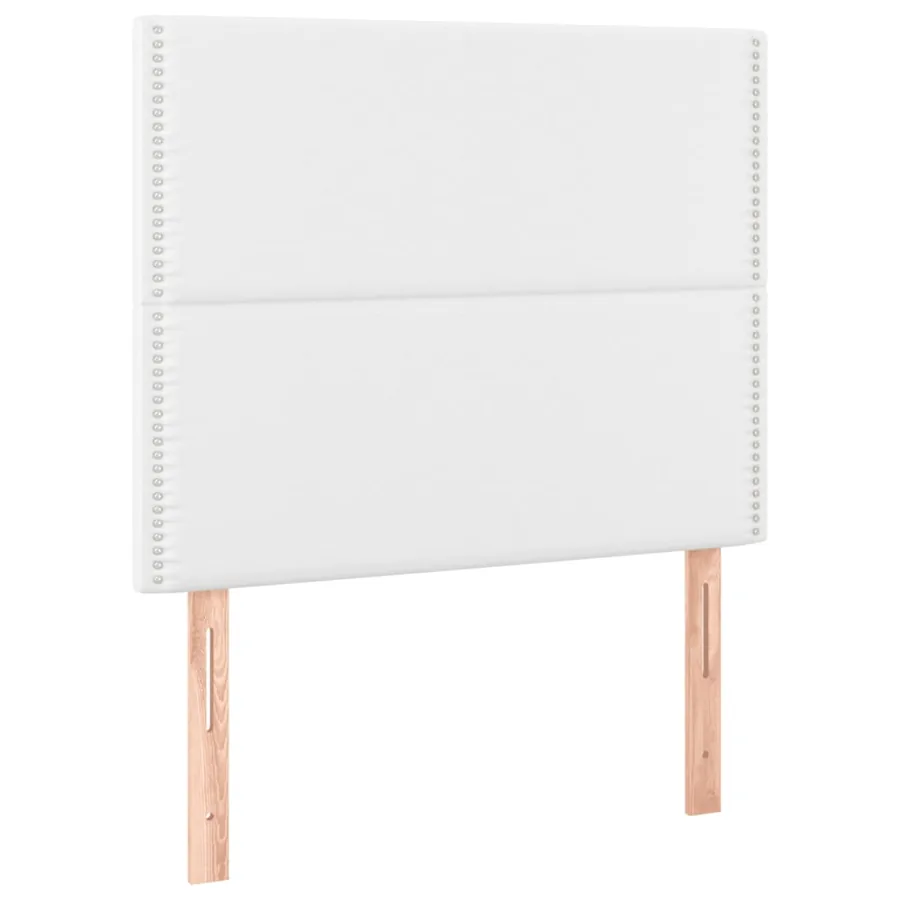 Sommier à lattes de lit avec matelas Blanc 100x200cm Similicuir - 6