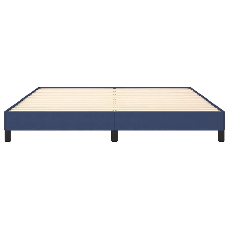 Cadre de lit sans matelas bleu 180x200 cm tissu - 5