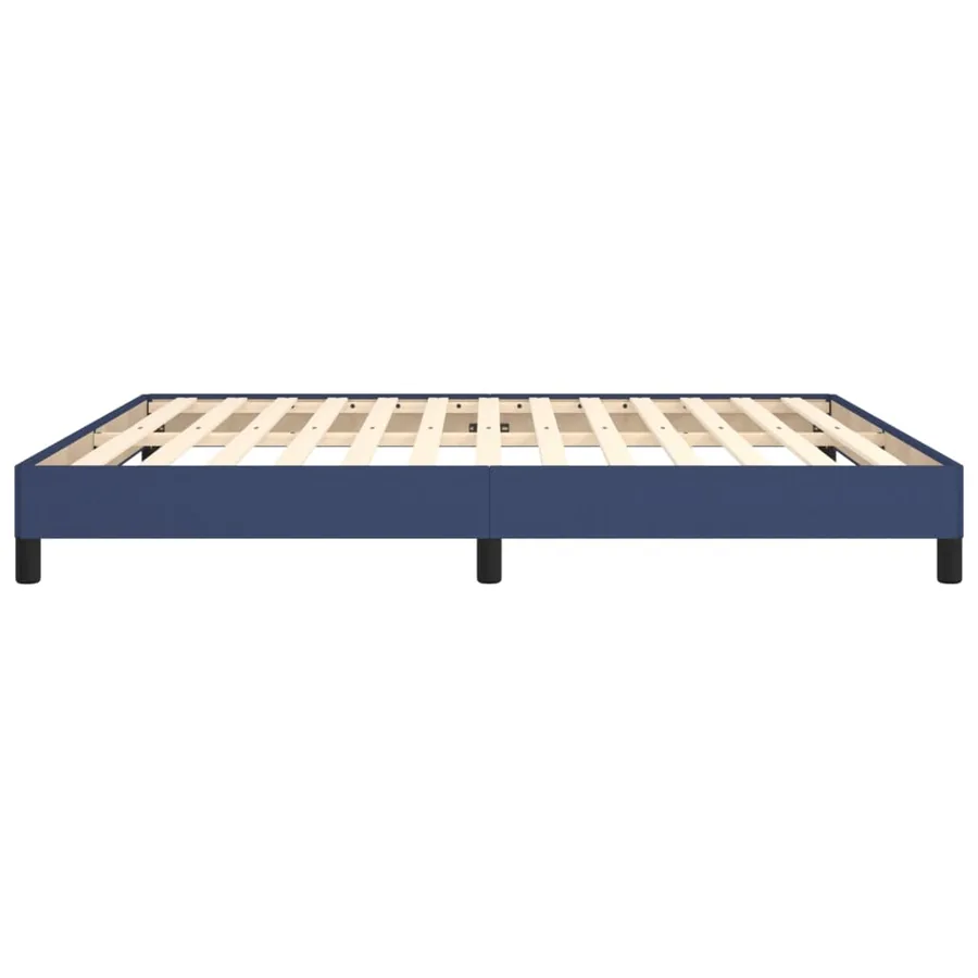Cadre de lit sans matelas bleu 180x200 cm tissu - 6