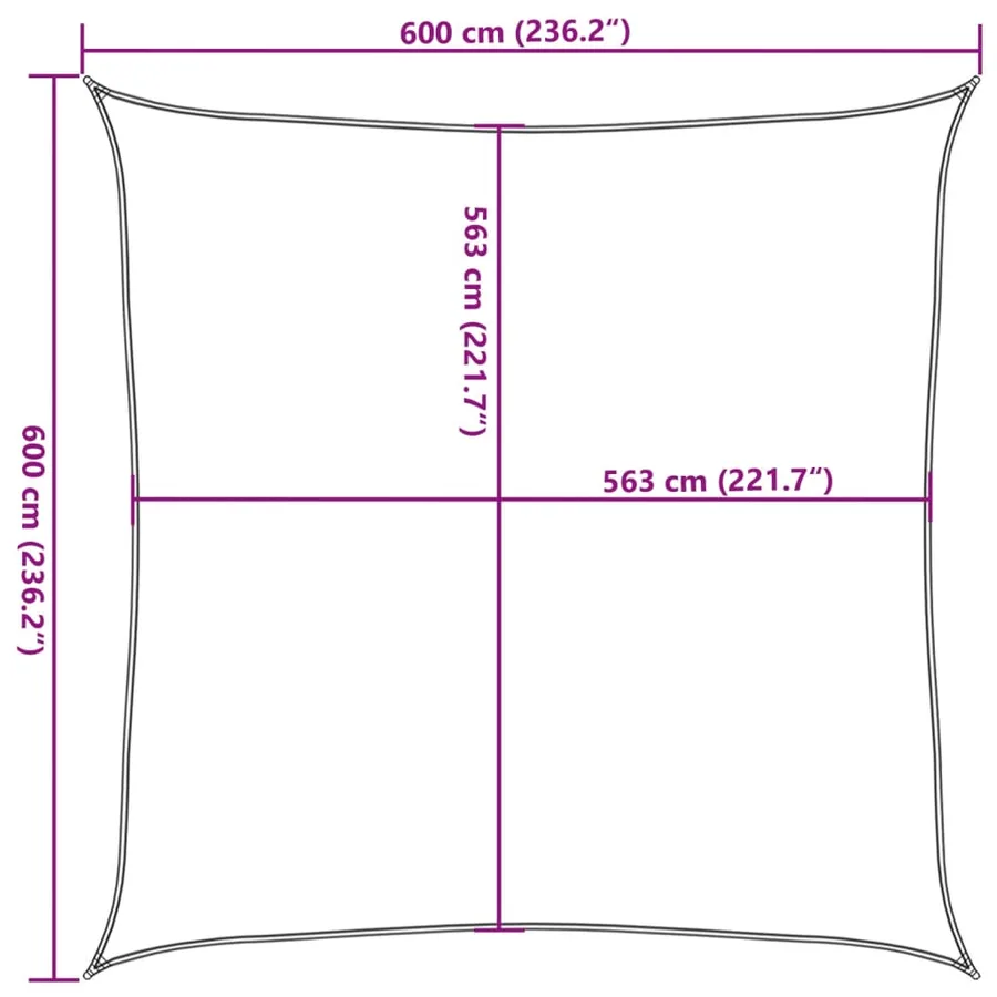 Voile d'ombrage sable 6x6 m 100 % polyester oxford - 10
