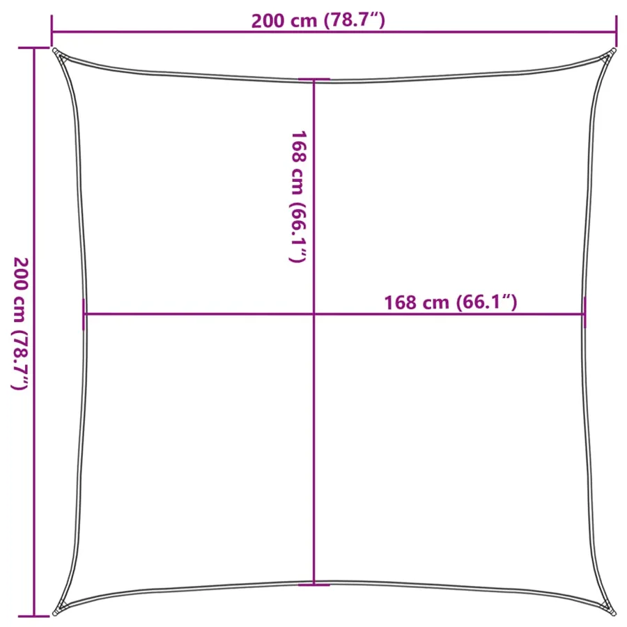 Voile d'ombrage sable 2x2 m 100 % polyester oxford - 10