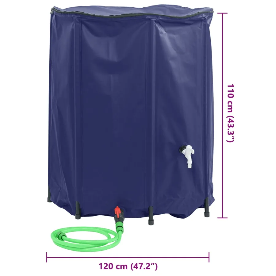Réservoir d'eau avec robinet pliable 1250 L PVC - 10