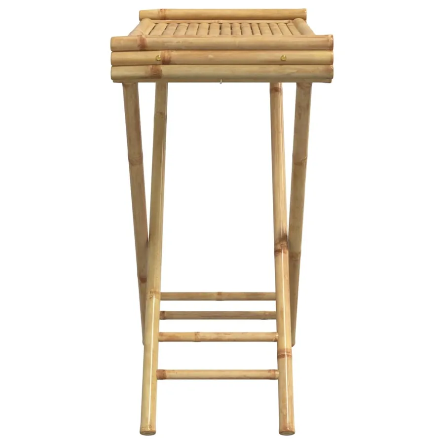 Table à plateau pliante 70,5x42,5x80 cm bambou - 6
