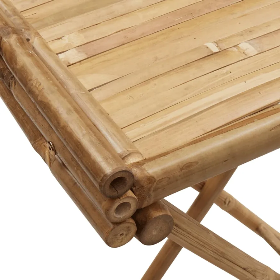 Table à plateau pliante 70,5x42,5x80 cm bambou - 9