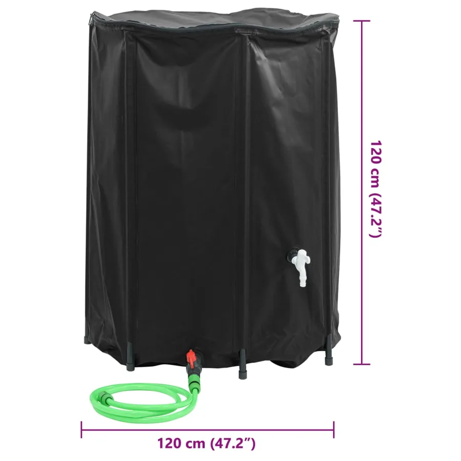 Réservoir d'eau avec robinet pliable 1350 L PVC - 10