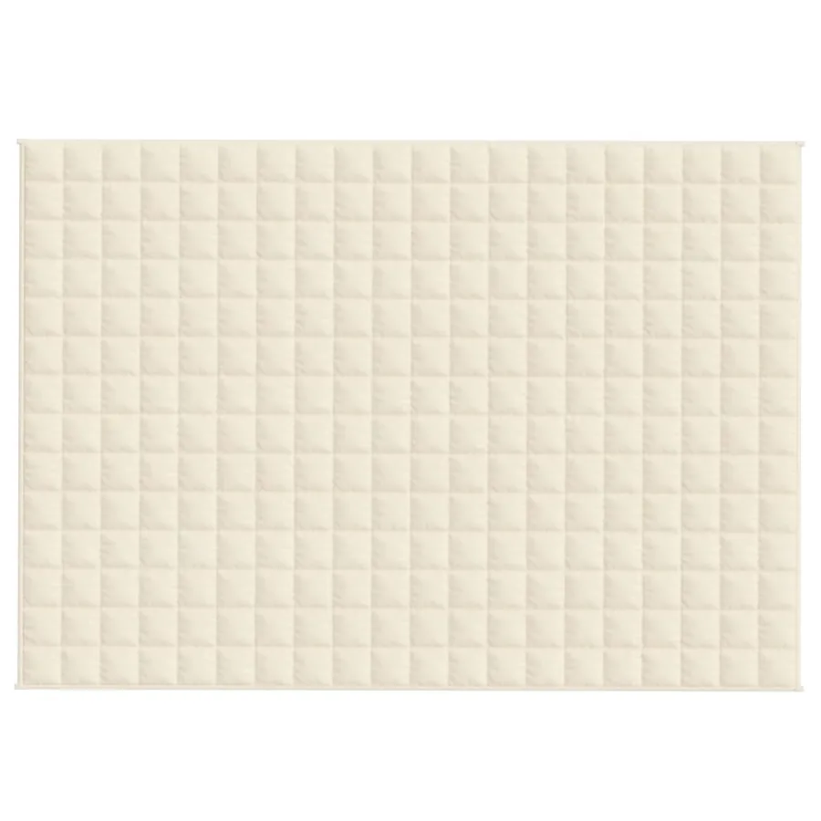 Couverture lestée Crème clair 135x200 cm 10 kg Tissu - 3
