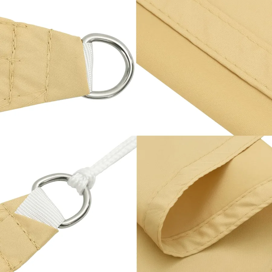 Voile d'ombrage sable 2,5x2 m 100 % polyester oxford - 6