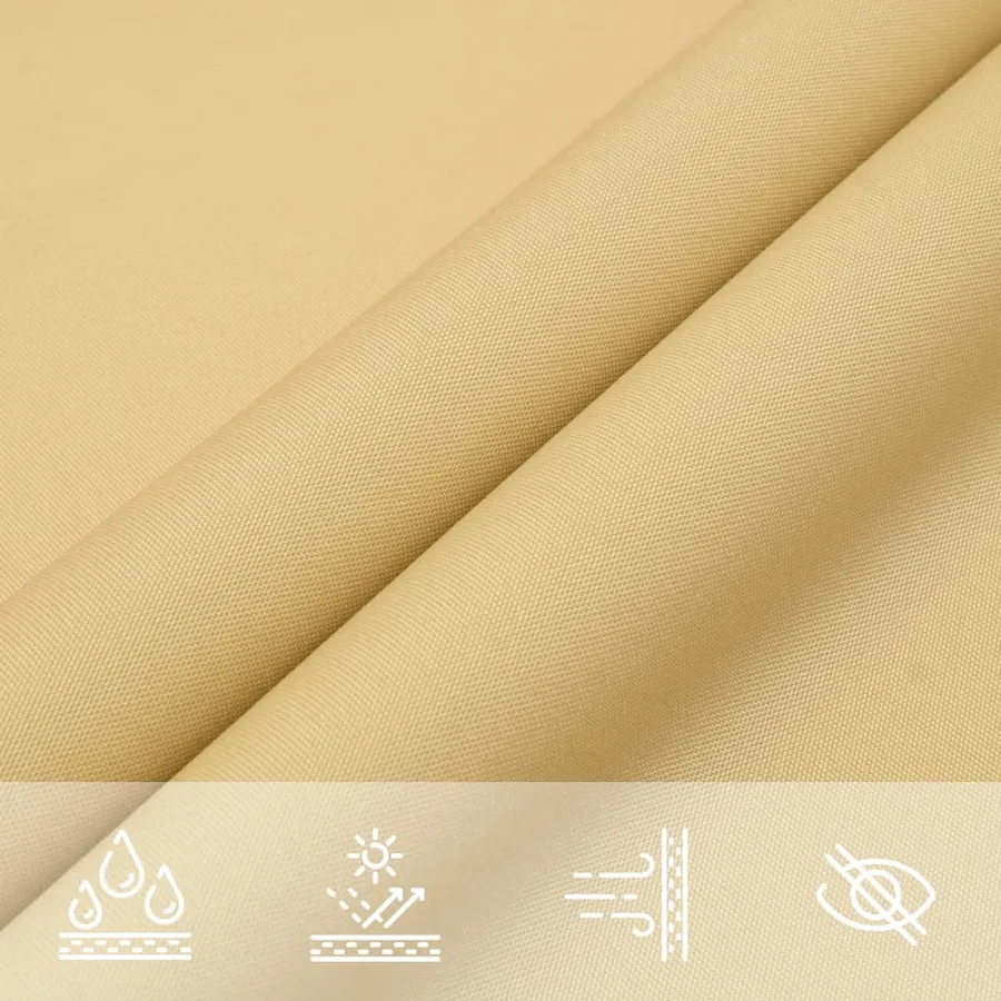 Voile d'ombrage sable 2,5x2 m 100 % polyester oxford - 8