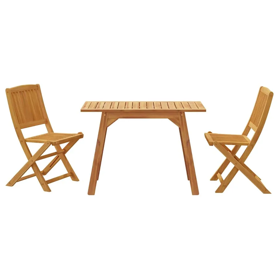 Ensemble de balcon 3 pcs Bois d'acacia solide - 3