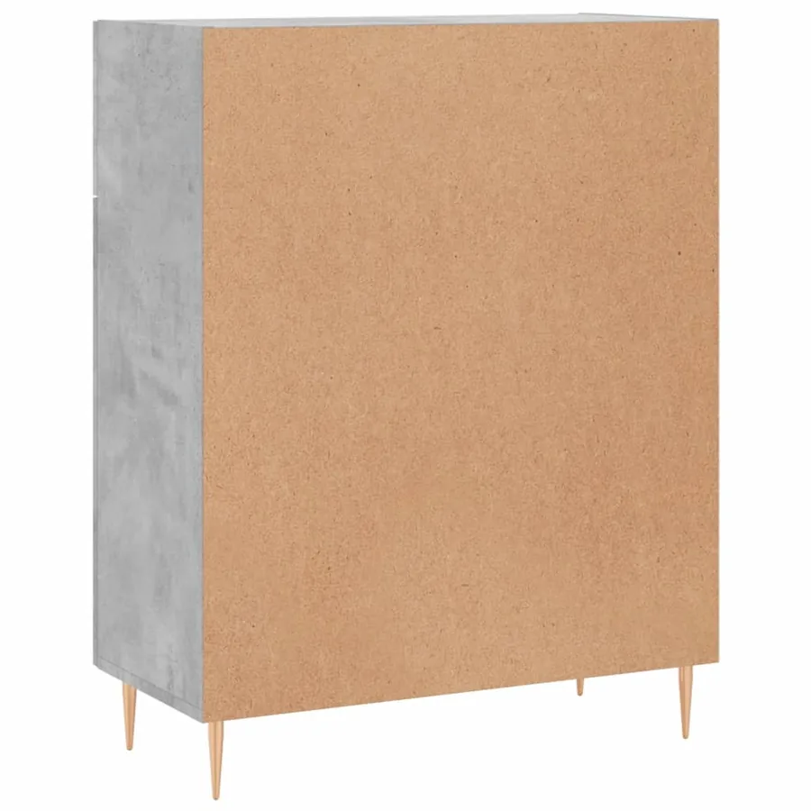 Buffet gris béton 69,5x34x90 cm bois d'ingénierie - 8