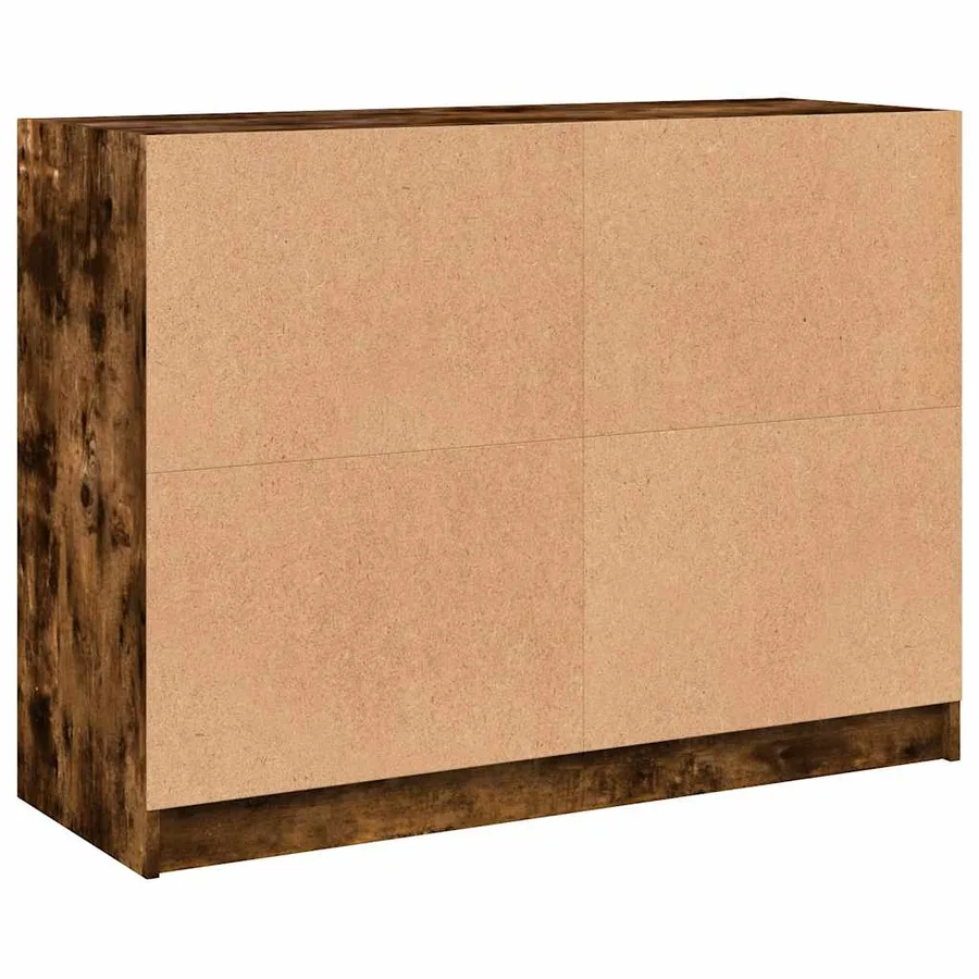 Buffet chêne fumé 102x37x75,5 cm bois d'ingénierie - 8