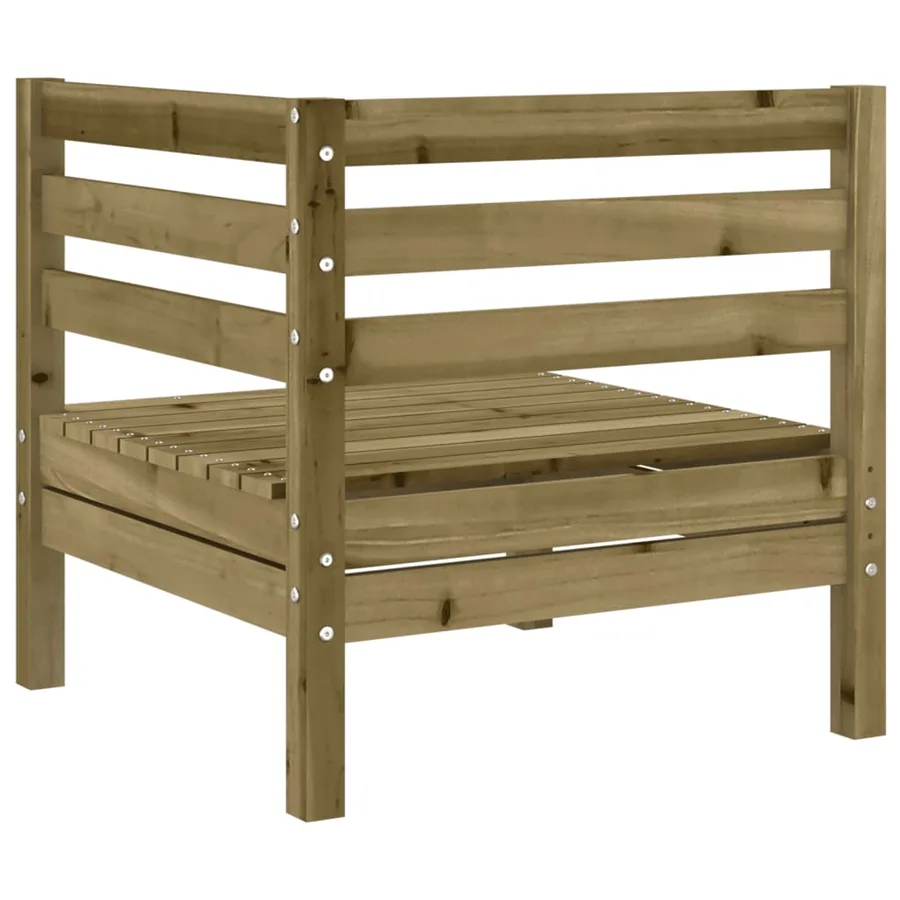 Salon de jardin 8 pcs avec coussins bois de pin imprégné - 7