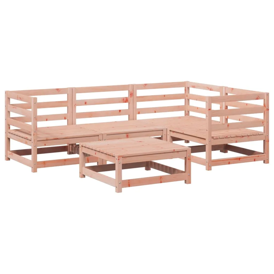 Salon de jardin 5 pcs bois massif sapin de douglas - 2