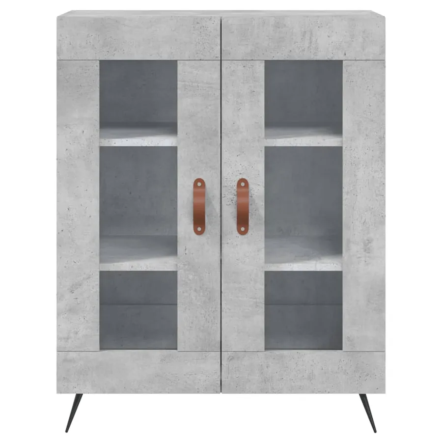 Buffet gris béton 69,5x34x90 cm bois d'ingénierie - 5