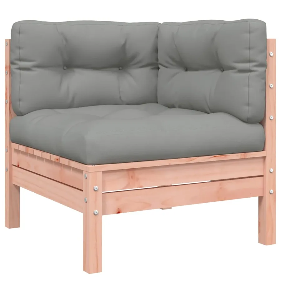 Salon de jardin 8 pcs avec coussins sapin douglas solide - 4