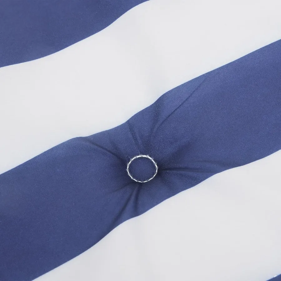Coussins de chaise à dossier haut lot de 6 rayures bleu/blanc - 8