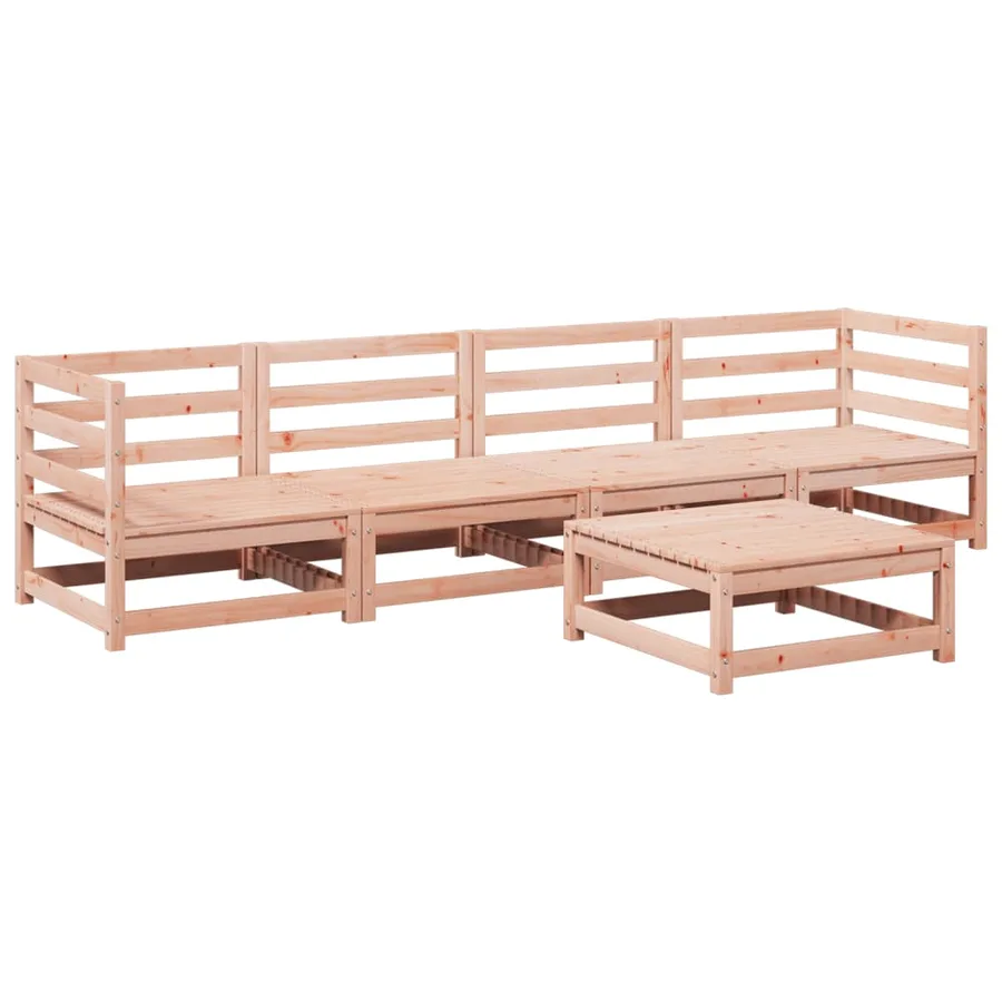 Salon de jardin 5 pcs bois massif sapin de douglas - 2