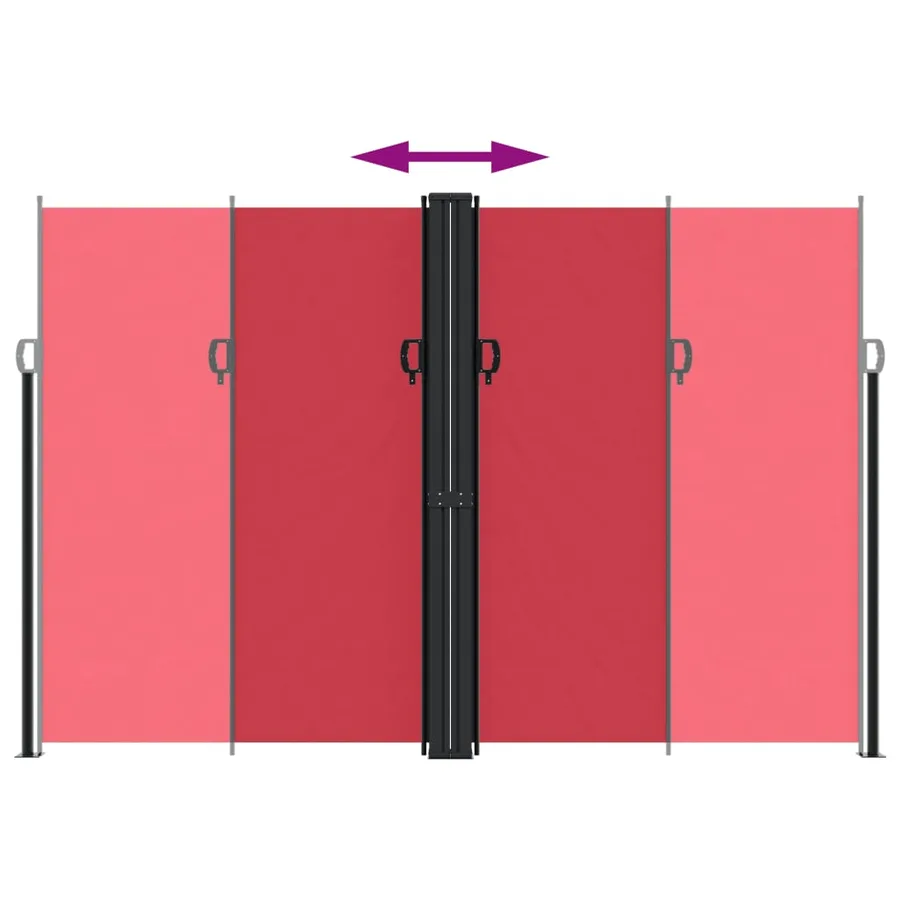 Auvent latéral rétractable rouge 220x1000 cm - 5