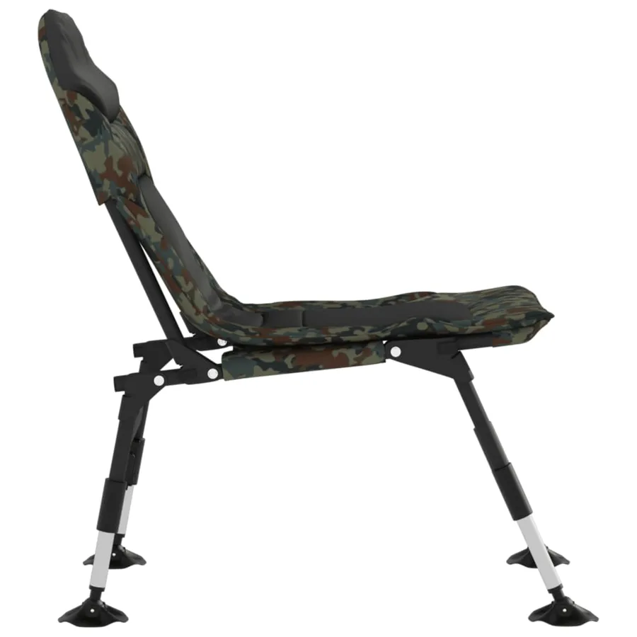Chaise de pêche avec pieds à boue réglables pliable camouflage - 4