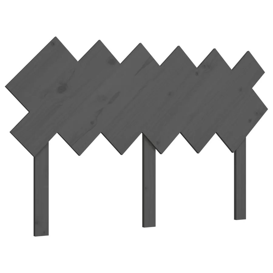 Tête de lit Gris 132x3x81 cm Bois massif de pin - 2