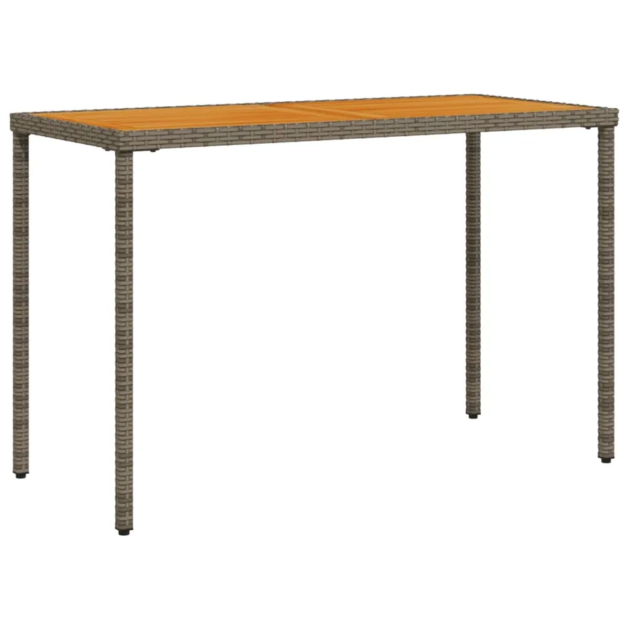 Table de jardin avec dessus en bois d'acacia gris 115x54x74 cm - 2