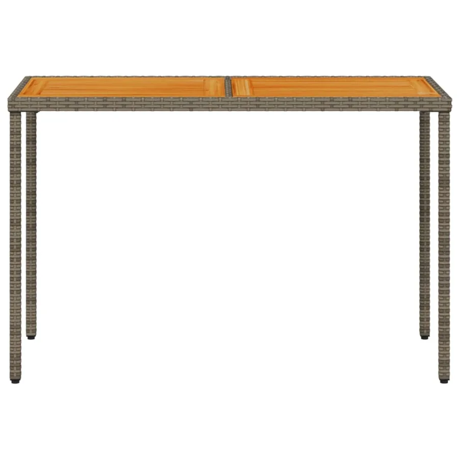 Table de jardin avec dessus en bois d'acacia gris 115x54x74 cm - 4