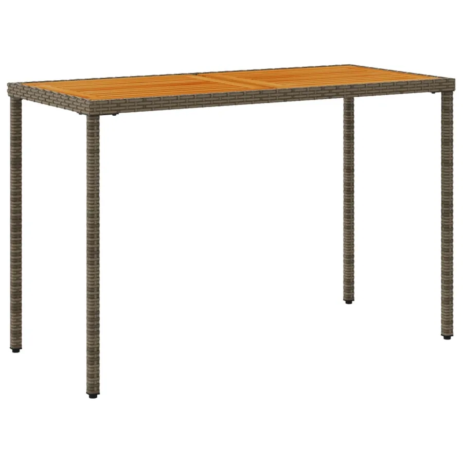 Table de jardin avec dessus en bois d'acacia gris 115x54x74 cm - 6