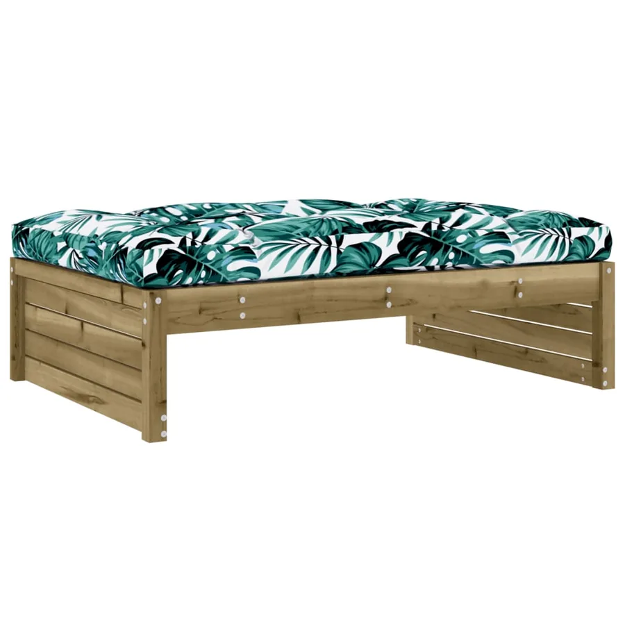 Salon de jardin 6 pcs avec coussins bois de pin imprégné - 5
