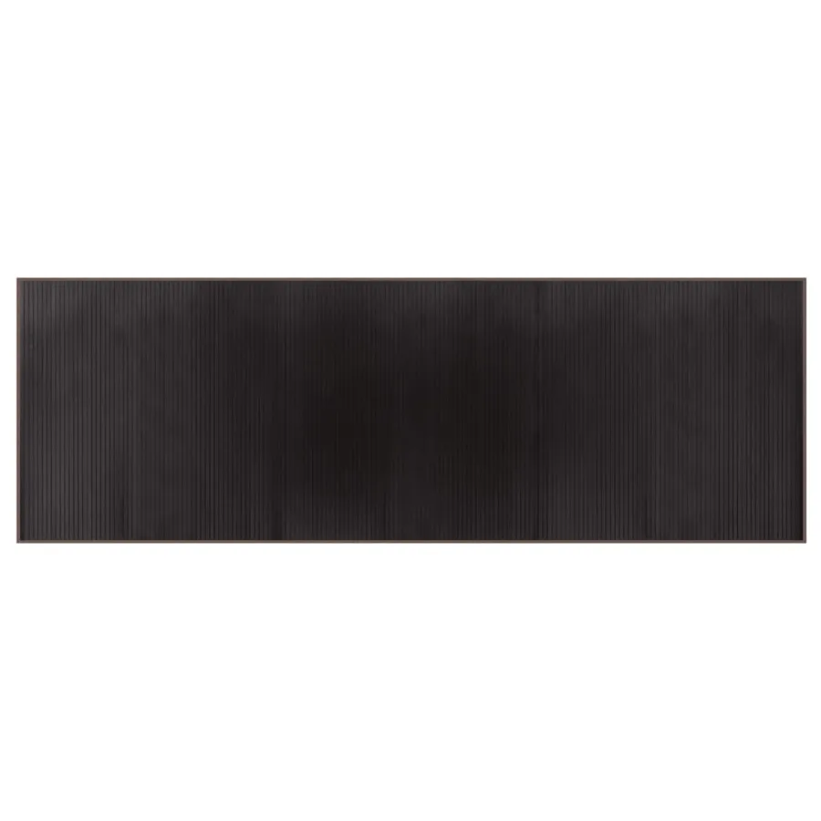 Tapis rectangulaire marron foncé 100x300 cm bambou - 2