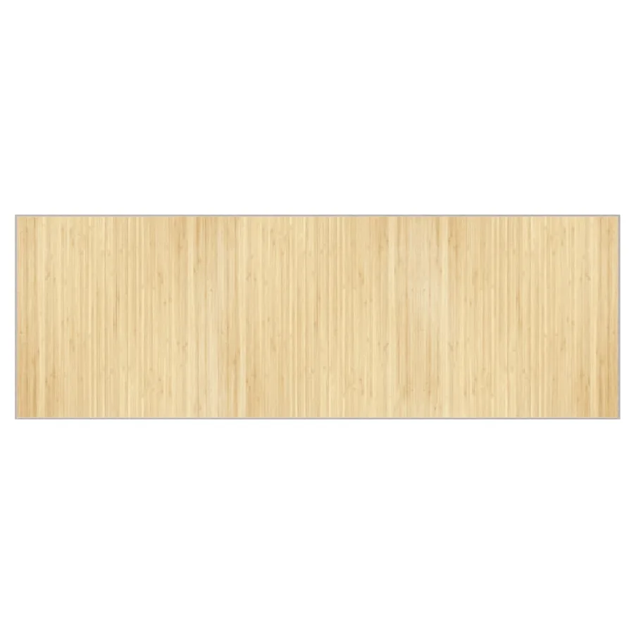 Tapis rectangulaire naturel clair 100x300 cm bambou - 2