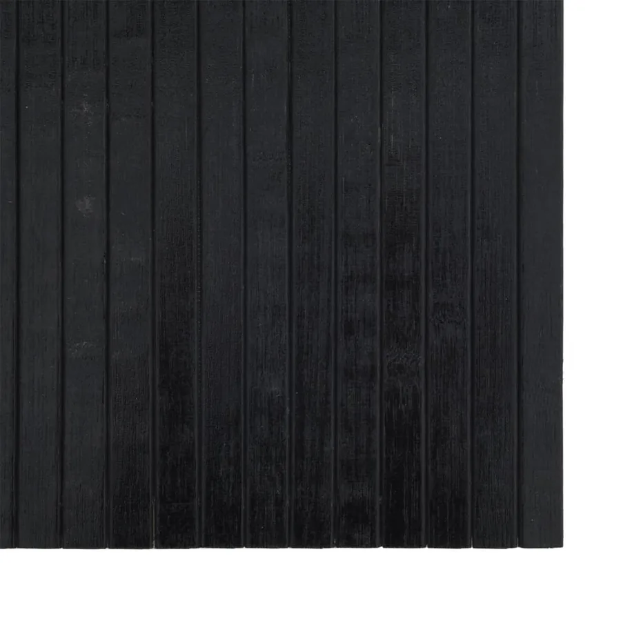 Tapis rectangulaire noir 70x100 cm bambou - 6