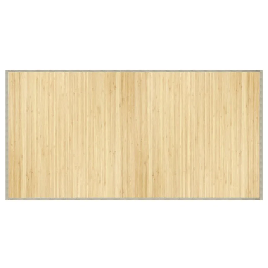 Tapis rectangulaire naturel clair 100x200 cm bambou - 2