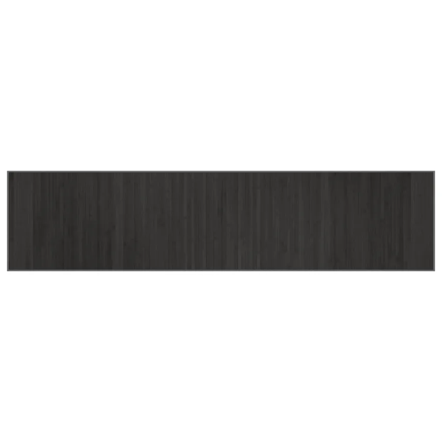 Tapis rectangulaire gris 70x300 cm bambou - 2
