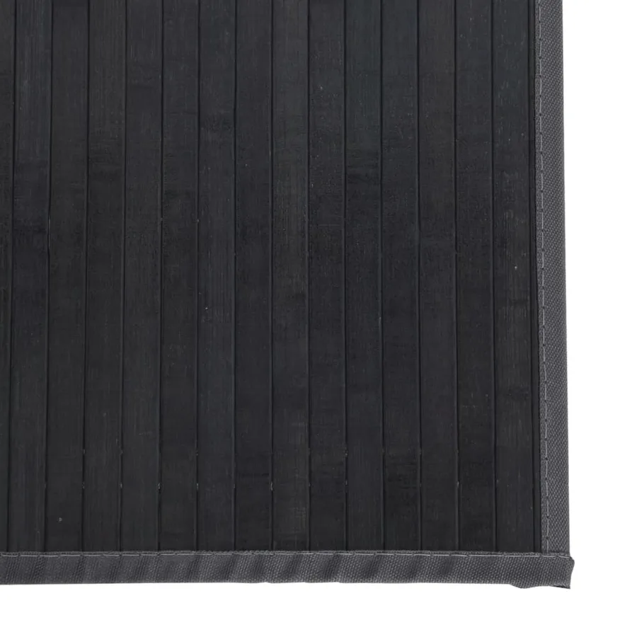 Tapis rectangulaire gris 70x300 cm bambou - 6