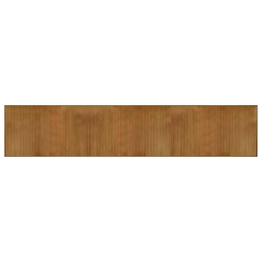 Tapis rectangulaire marron 60x300 cm bambou - 2