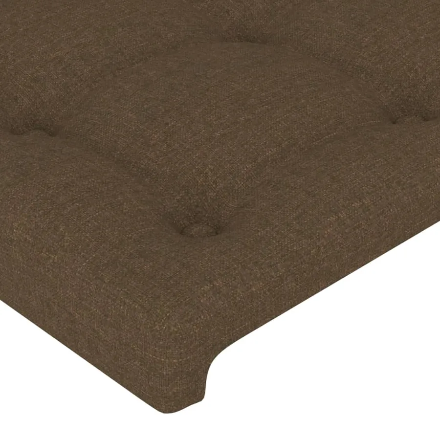 Tête de lit Marron Foncé 90x5x78/88 cm Tissu - 4