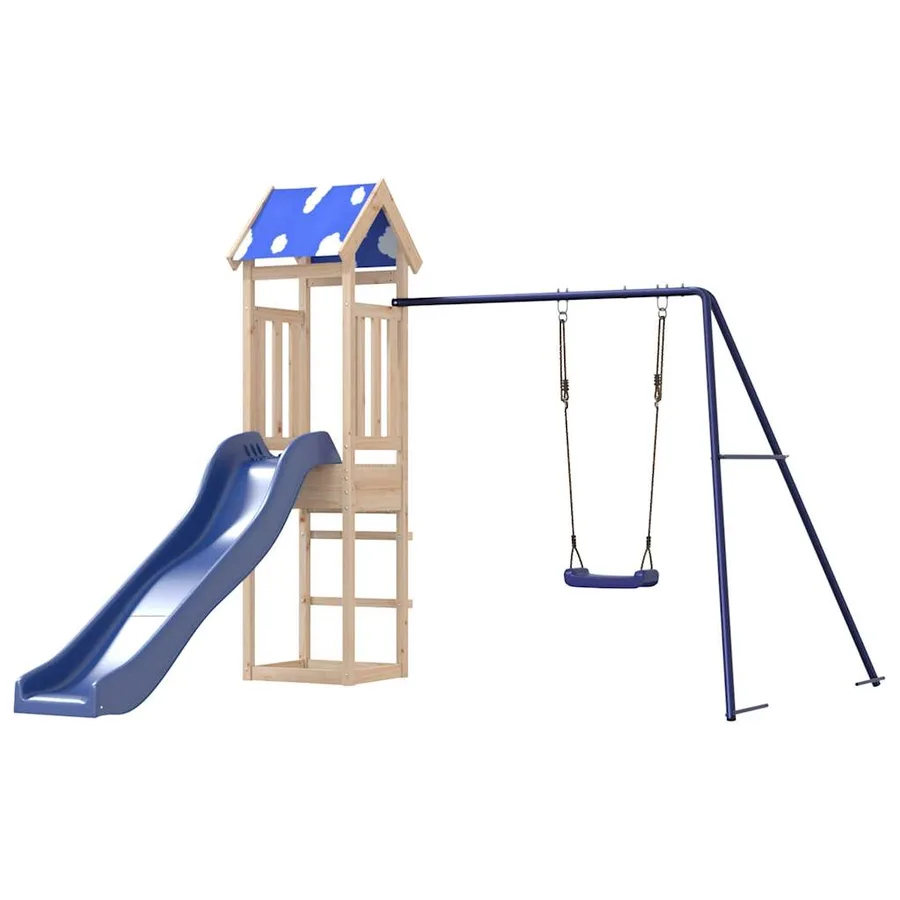 Aire de jeux d'extérieur bois de pin massif - 4