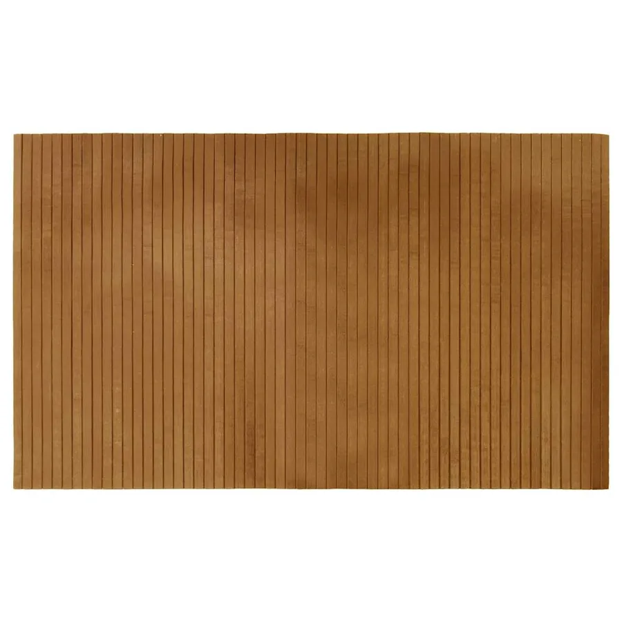Tapis rectangulaire marron 60x100 cm bambou - 2