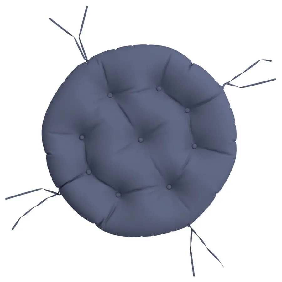 Coussin rond bleu marine Ø 60x11 cm tissu oxford - 2