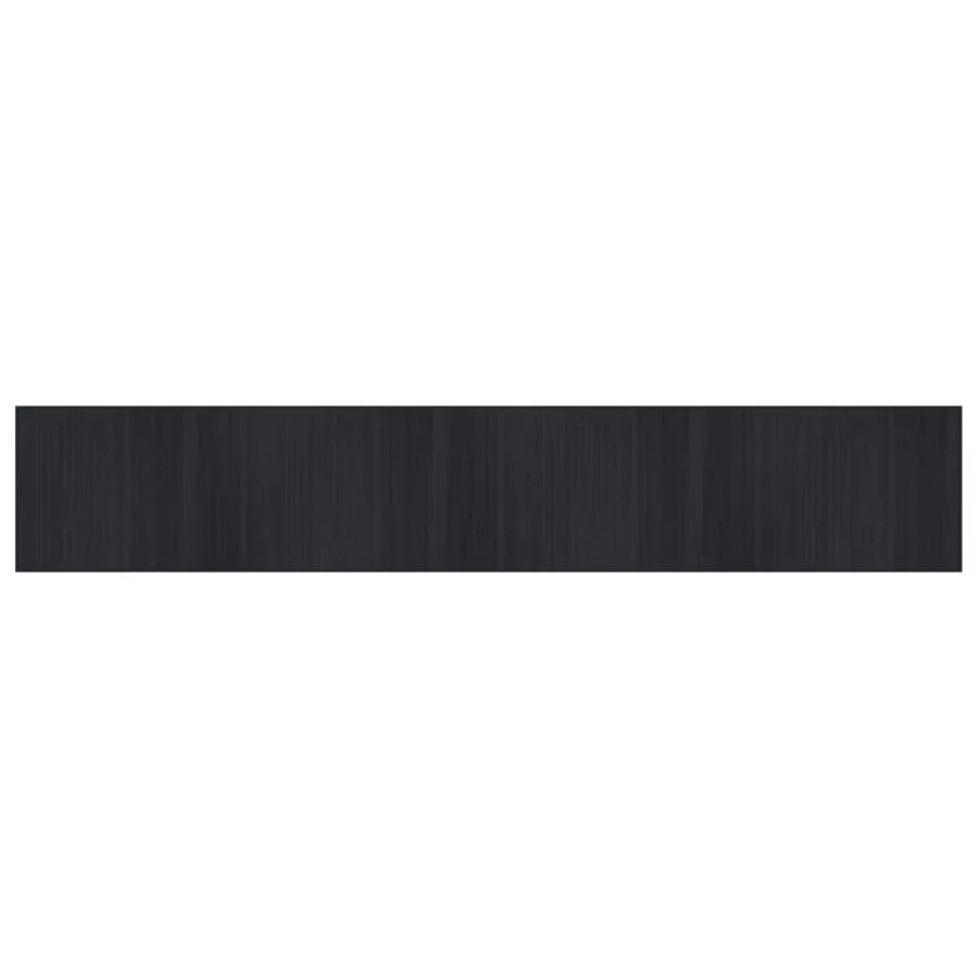 Tapis rectangulaire noir 70x400 cm bambou - 2