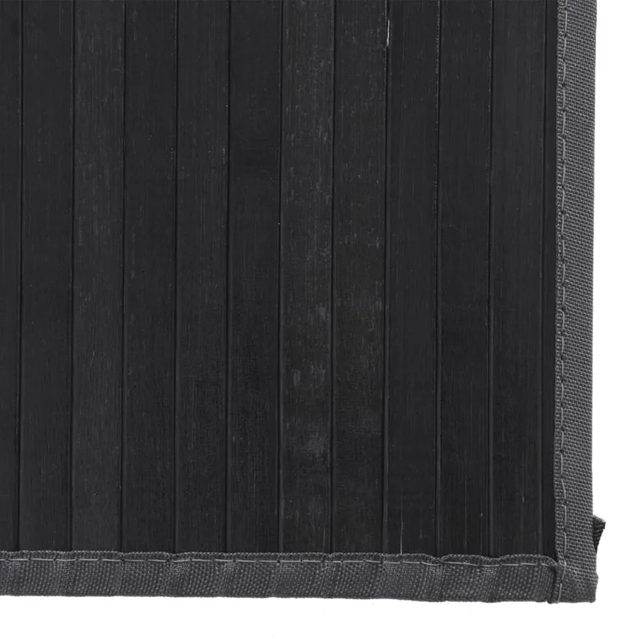 Tapis rectangulaire noir 80x500 cm bambou - 6