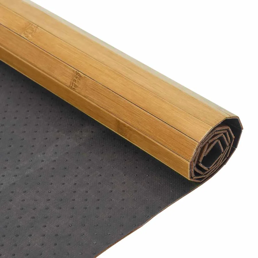 Tapis rectangulaire naturel 60x400 cm bambou - 5