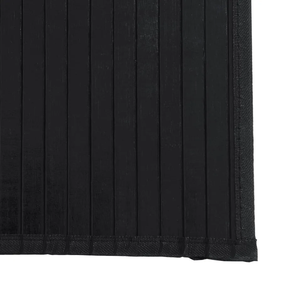 Tapis rectangulaire noir 100x1000 cm bambou - 6