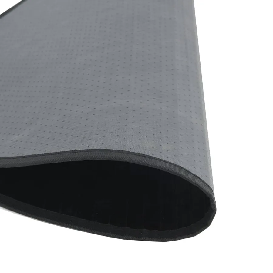 Tapis rond noir 60 cm bambou - 5