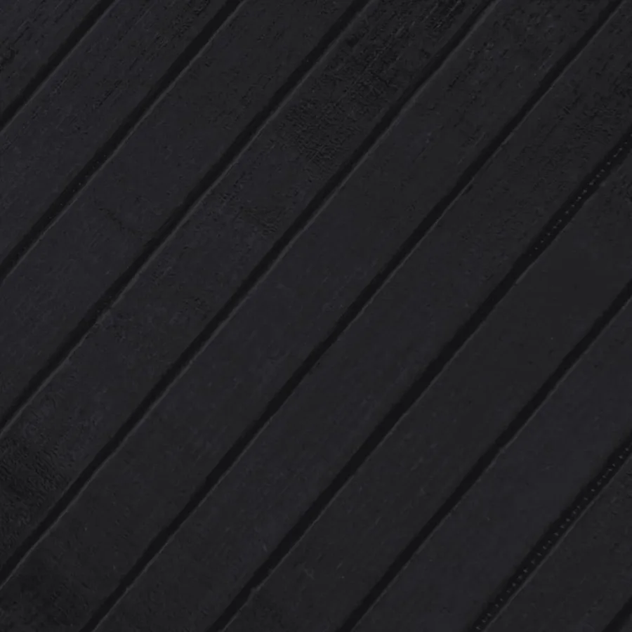 Tapis rond noir 60 cm bambou - 7