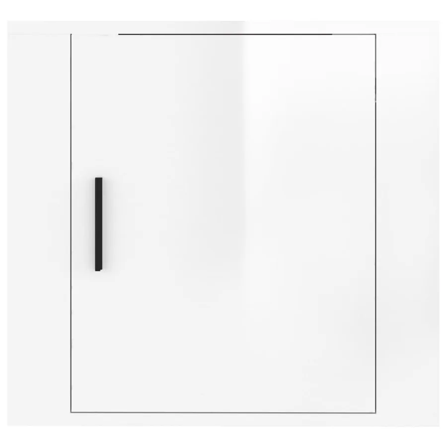 Tables de chevet murales 2 pcs Blanc brillant 50x30x47 cm - 6