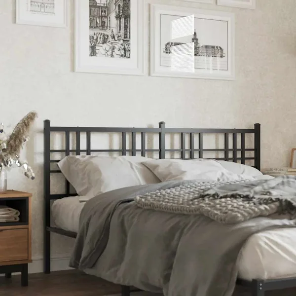 Tête de lit de remplacement métal noir 160 cm