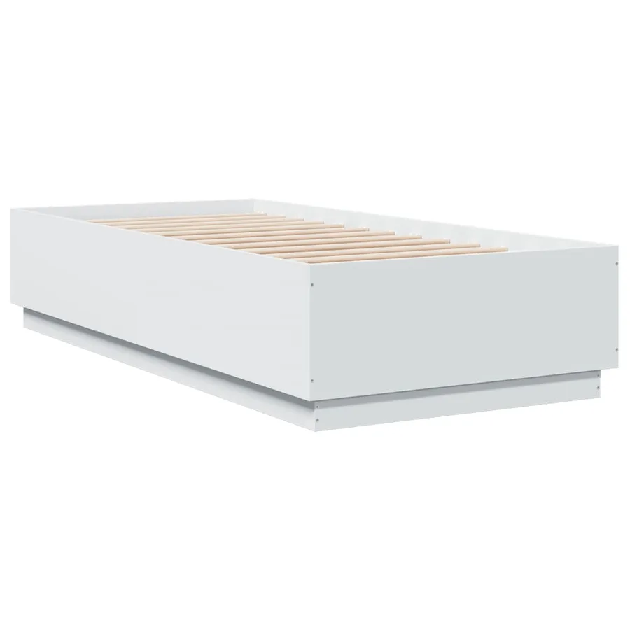 Cadre de lit sans matelas blanc 90x200 cm - 3