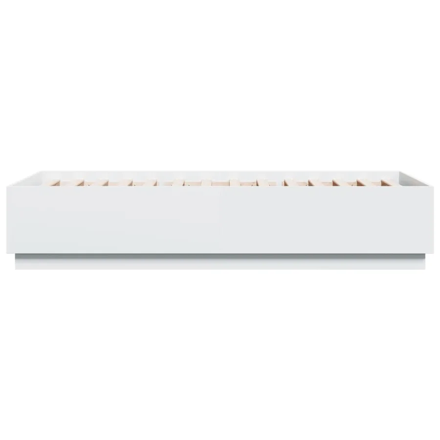 Cadre de lit sans matelas blanc 90x200 cm - 5