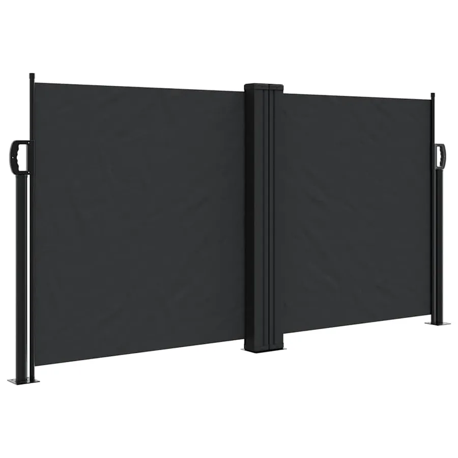 Auvent latéral rétractable noir 120x1200 cm - 2